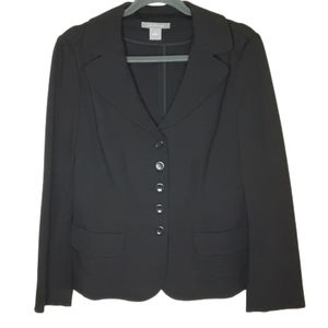 Ann Taylor women's black button front blazer, jacket, stretch, 8